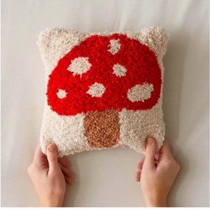 Mushroom Mini Tufted Throw Pillow - New in packaging